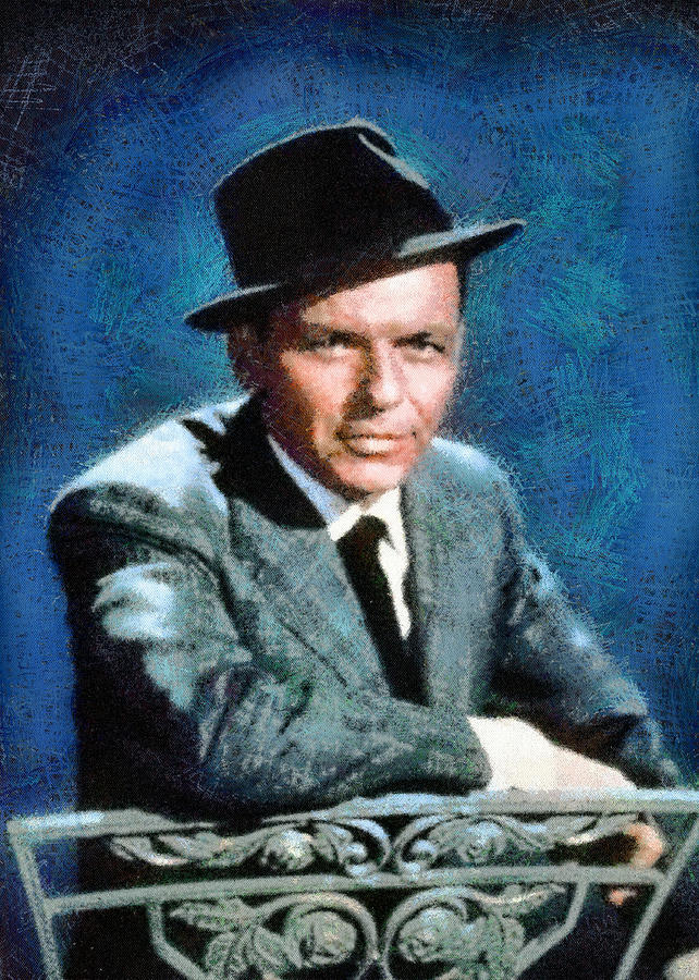 Portrait of Frank Sinatra Digital Art by Charmaine Zoe