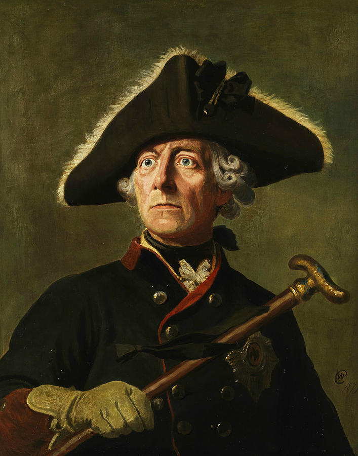 King Of Prussia Painting - Portrait of Frederick the Great by Wilhelm Camphausen