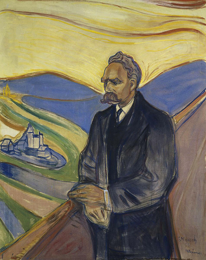 Edvard Munch Painting - Portrait Of Friedrich Nietzsche by Mountain Dreams