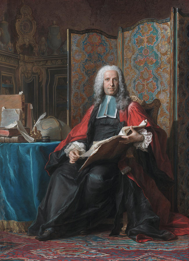 Maurice Quentin De La Tour Painting - Portrait of Gabriel Bernard de Rieux by Maurice Quentin de La Tour