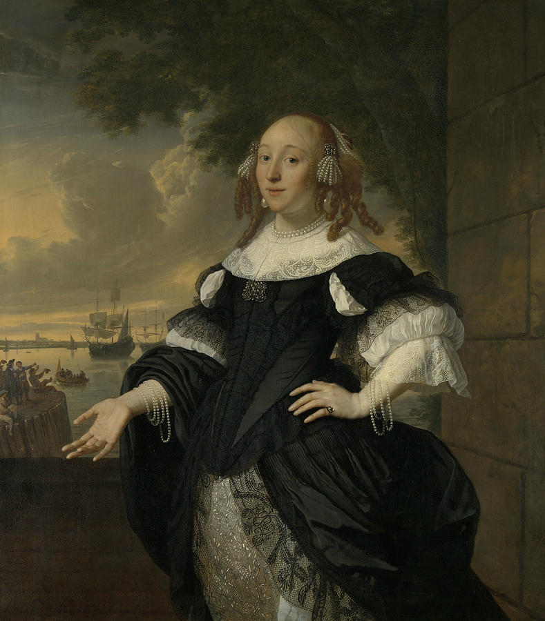 Portrait of Geertruida den Dubbelde  Painting by Ludolf Bakhuizen
