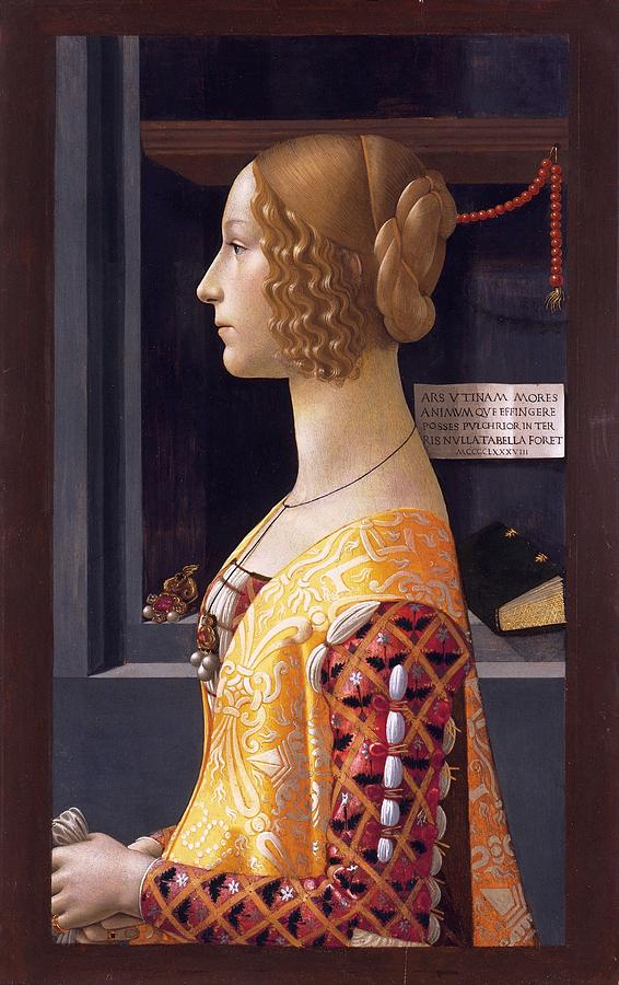 Portrait of Giovanna Tornabuoni, at and by Domenico Ghirlandaio Painting by Celestial Images