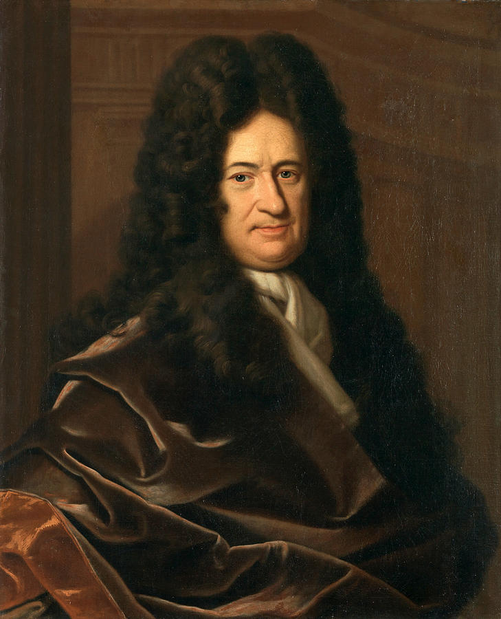  Portrait of Gottfried Leibniz. German philosopher Painting by Christoph Bernhard Francke