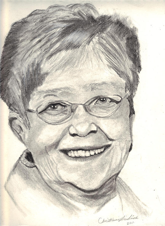 Portrait Of Grandmother Drawing By Christian Fralick Fine Art America 