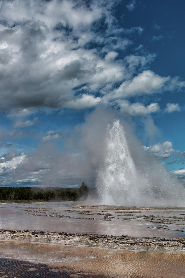 Portrait of Great Fountain Geyser Photograph by Tony Hake
