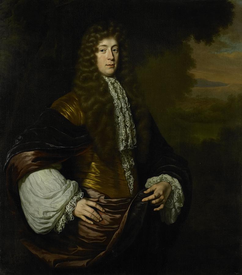 Portrait of Hendrick Bicker 1649 - 1718, burgomaster of Amsterdam, Michiel van Musscher, 1682 Painting by Celestial Images