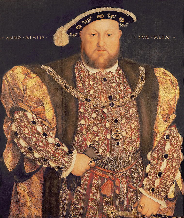 Portrait Of Henry Viii 1491 Painting by Hans Holbein The Younger