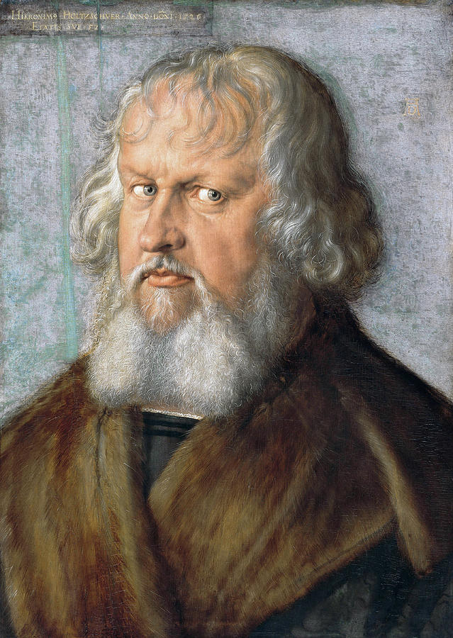 Portrait of Hieronymus Holzschuher  Painting by Albrecht Durer