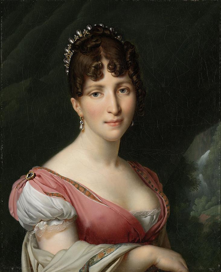 Portrait of Hortense de Beauharnais, Queen of Holland, 1805 Painting by Vincent Monozlay