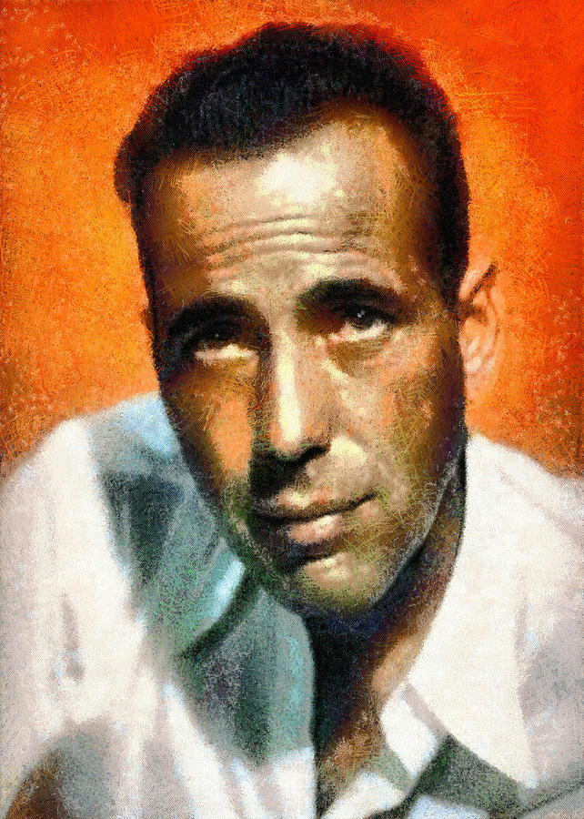 Portrait of Humphrey Bogart Digital Art by Charmaine Zoe