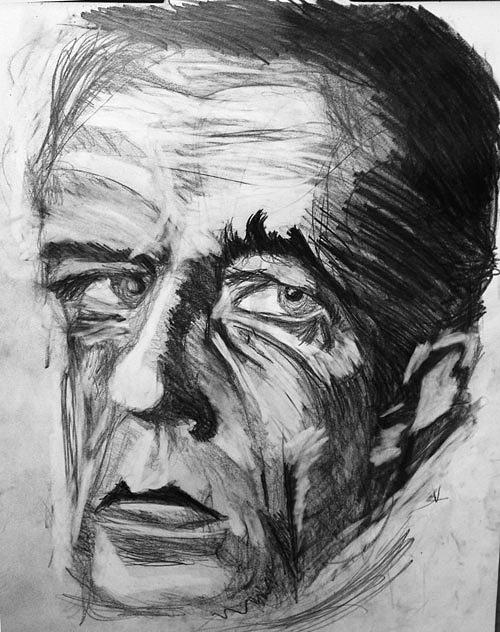 Portrait of Humphrey Bogart Drawing by Ian Storey | Fine Art America