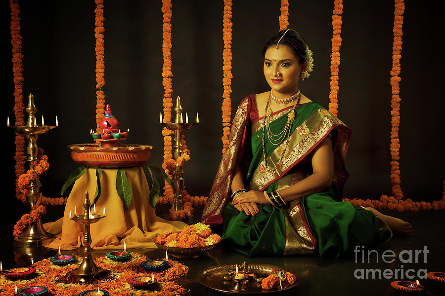 Portrait of Indian Lady Photograph by Kiran Joshi