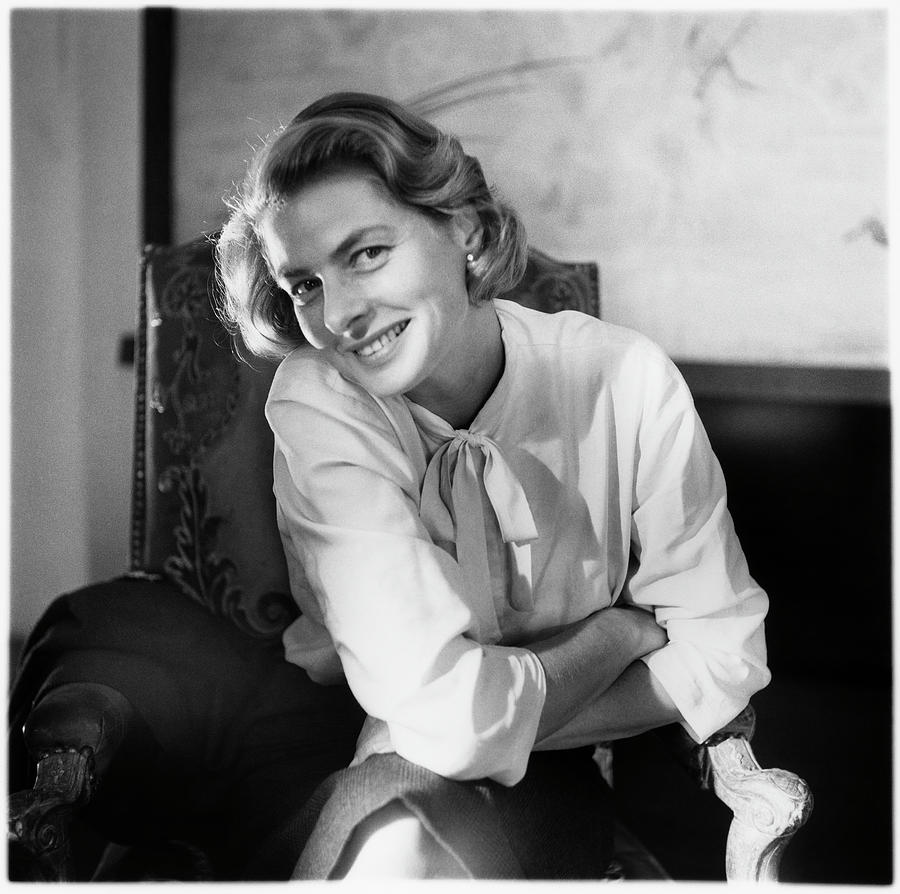 Portrait Of Ingrid Bergman Smiling Photograph by Horst P Horst