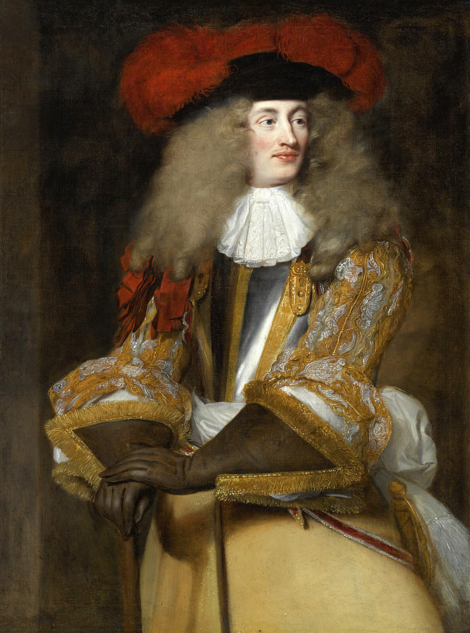 Portrait of Jacques de Goyon III Sire de Matignon Comte de Thorigny Lieutnant Genera des Armees Painting by Henri Gascar