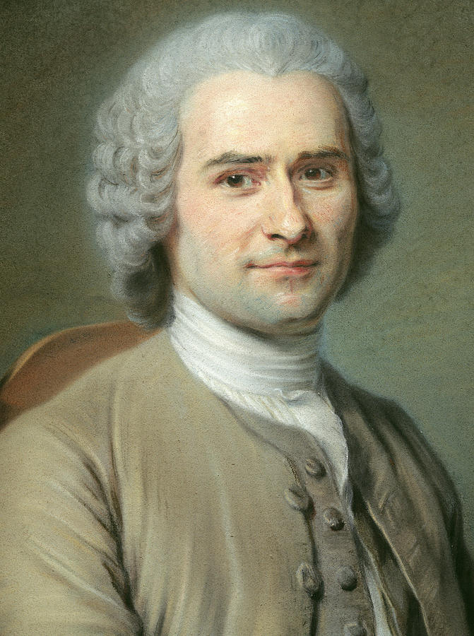 Portrait Painting - Portrait of Jean Jacques Rousseau by Maurice Quentin de la Tour