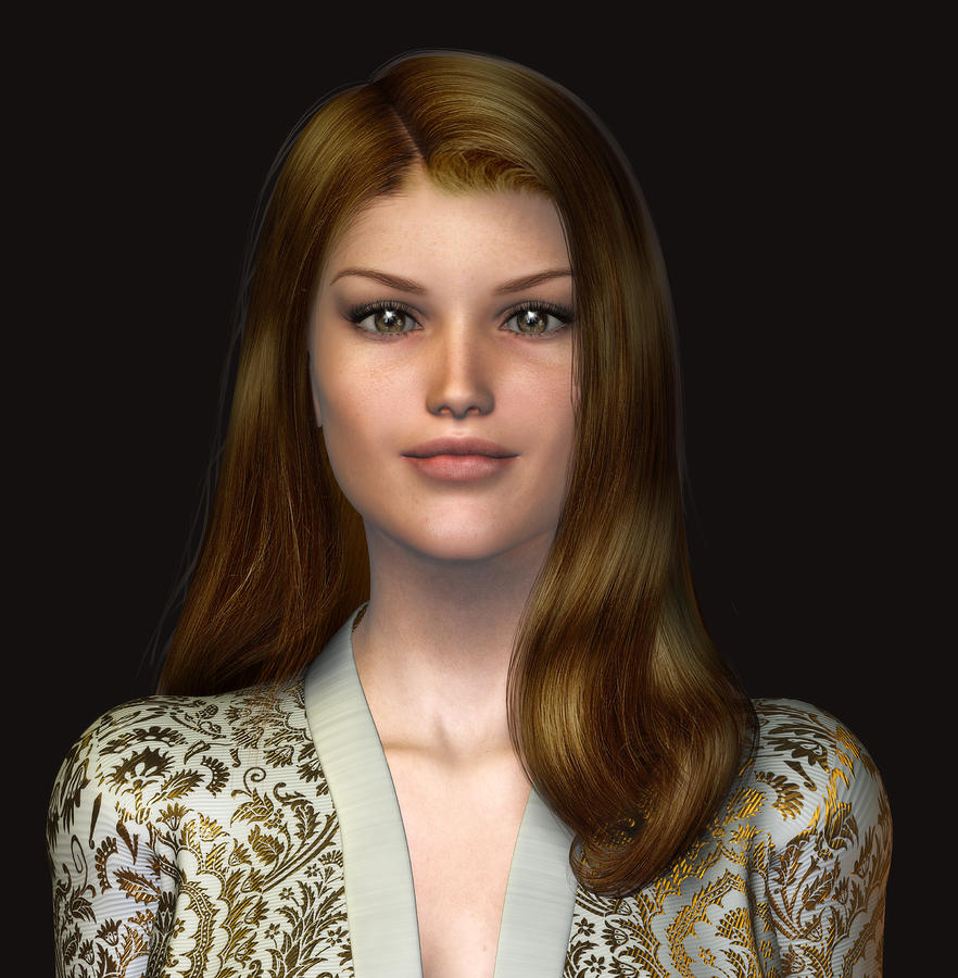 Woman Digital Art - Portrait of Jennie by David Griffith