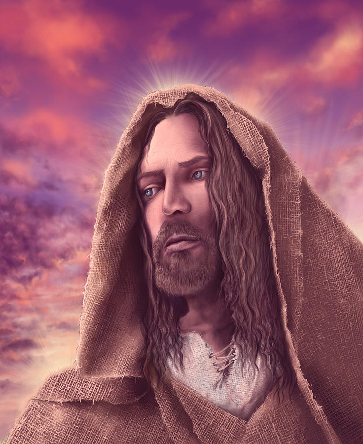 Portrait Of Jesus Painting By Bekim Art