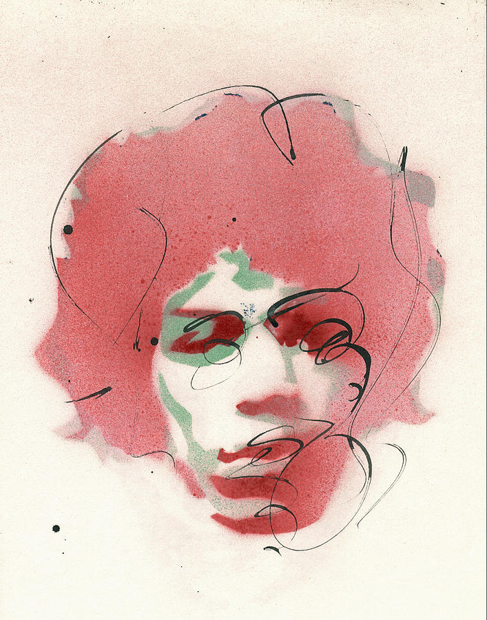 Jimi Hendrix Painting - Portrait of Jimi Hendrix # 2 by Ryan Hopkins