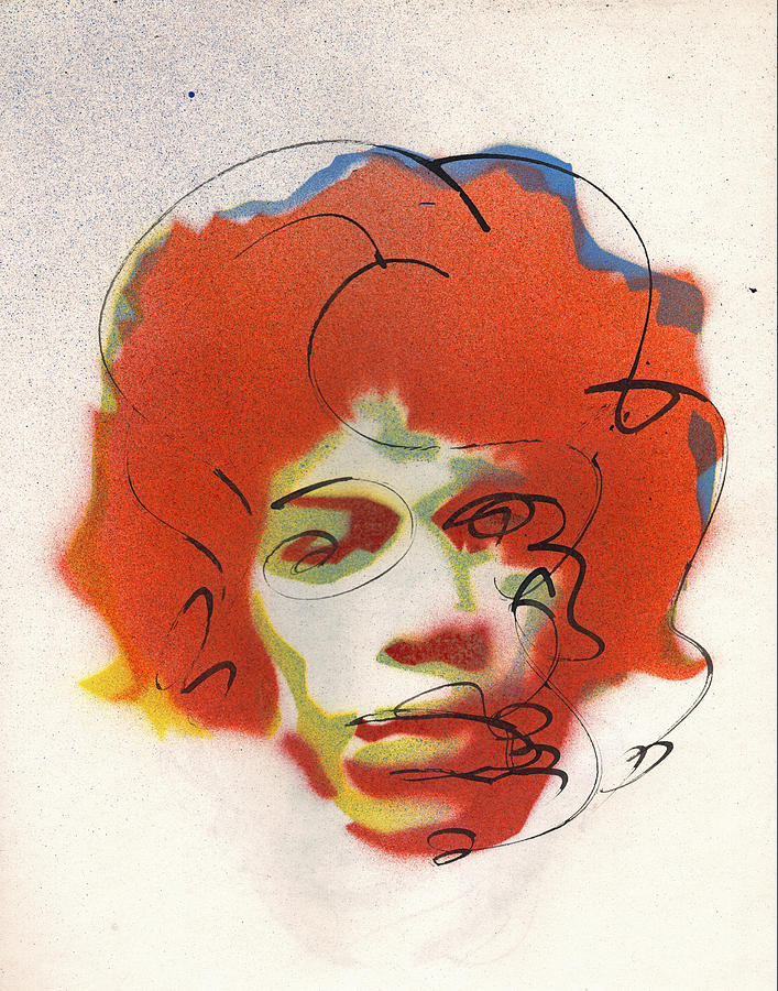 Egon Schiele Painting - Portrait of Jimi Hendrix # 3 by Ryan Hopkins