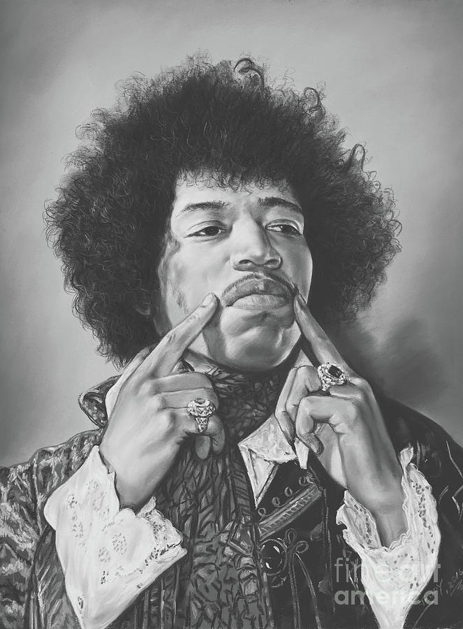 Portrait of Jimi Hendrix Painting by Teodor Bozhinov