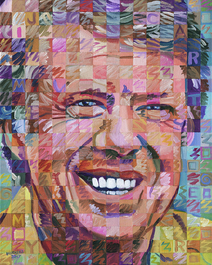 Portrait Of Jimmy Carter Painting by Randal Huiskens