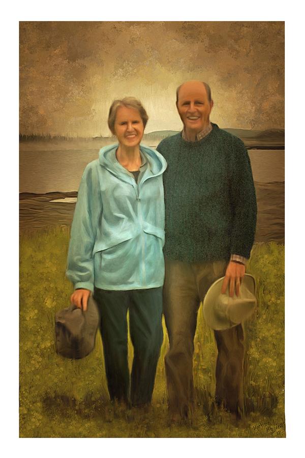 Portrait of Joe and Denise Digital Art by Michael Malicoat