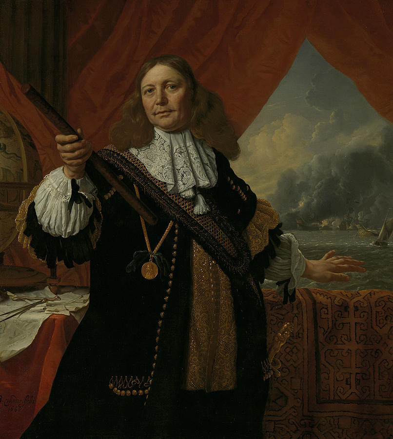 Portrait of Johan de Liefde Painting by Ludolf Bakhuizen