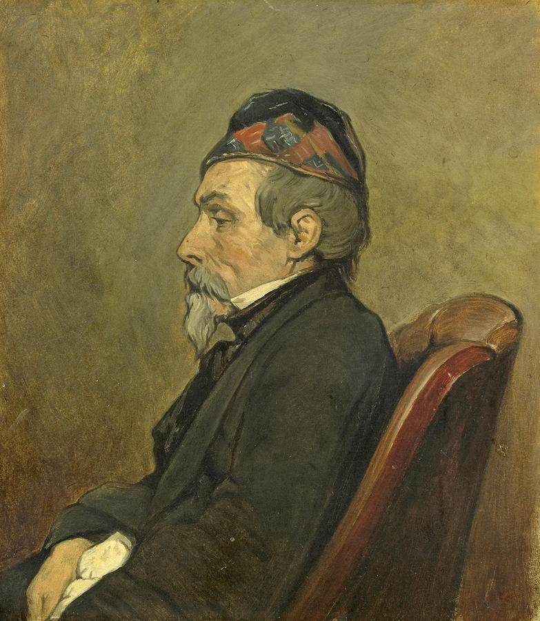 Portrait of Johan-Hendrick-Louis Meyer. Marine Painter Painting by Jan Weissenbruch