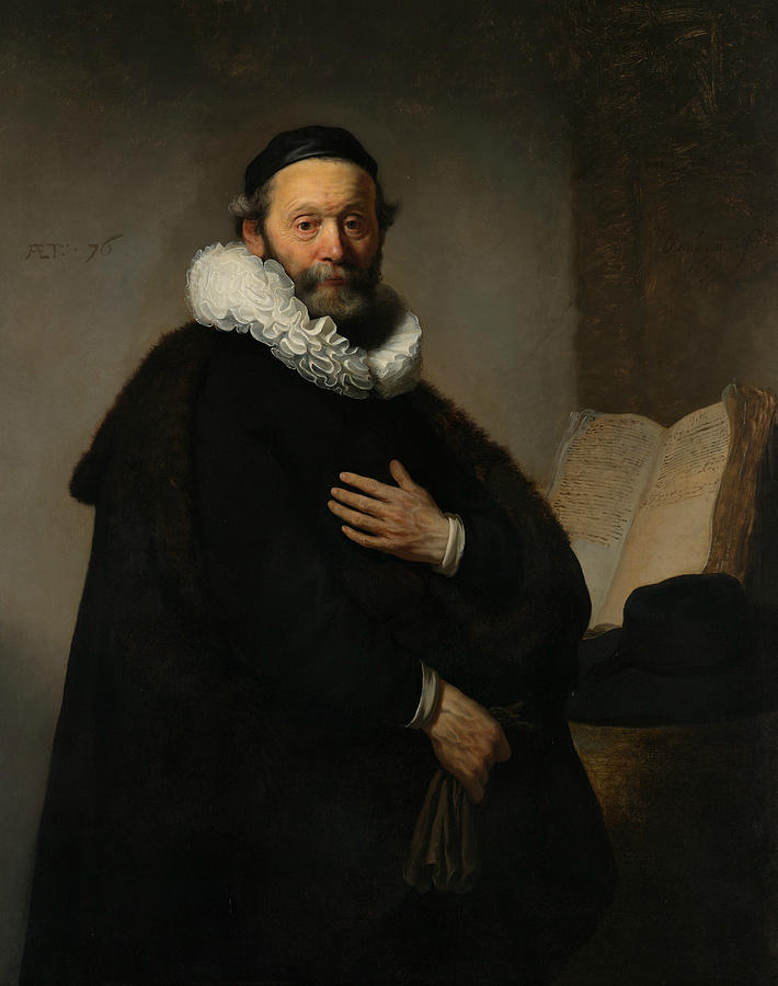 Portrait of Johannes Wtenbogaert  Painting by Rembrandt