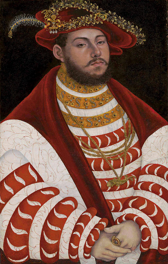 Portrait of John Frederick I, Elector of Saxony, half-length Painting ...