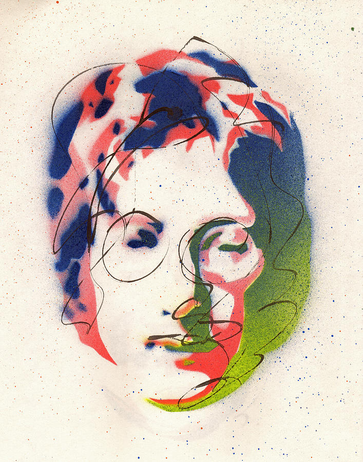 John Lennon Painting - Portrait of John Lennon by Ryan Hopkins