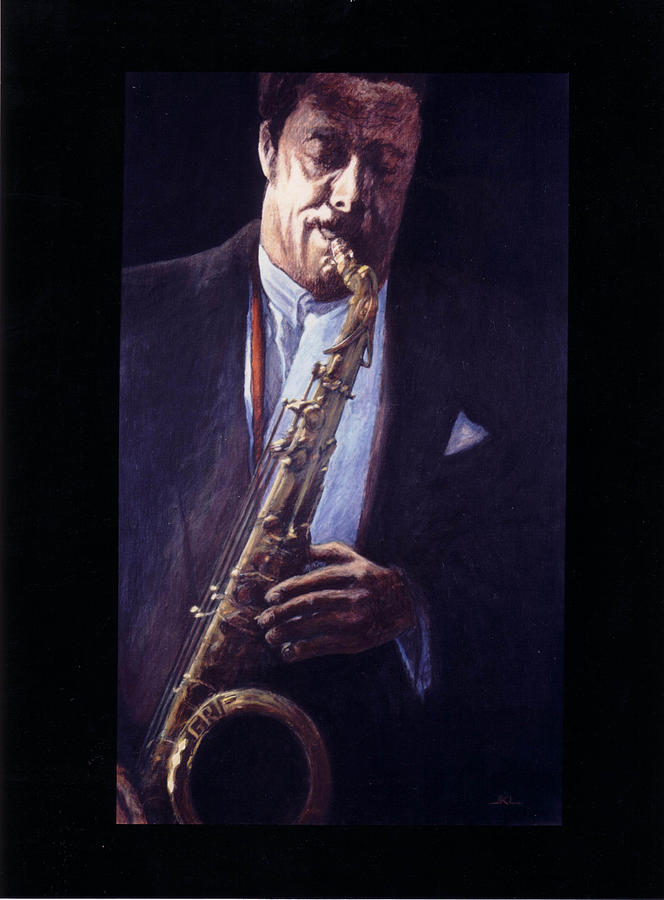 Portrait of JOHNNY GRIFFIN Painting by James LeGros - Fine Art America