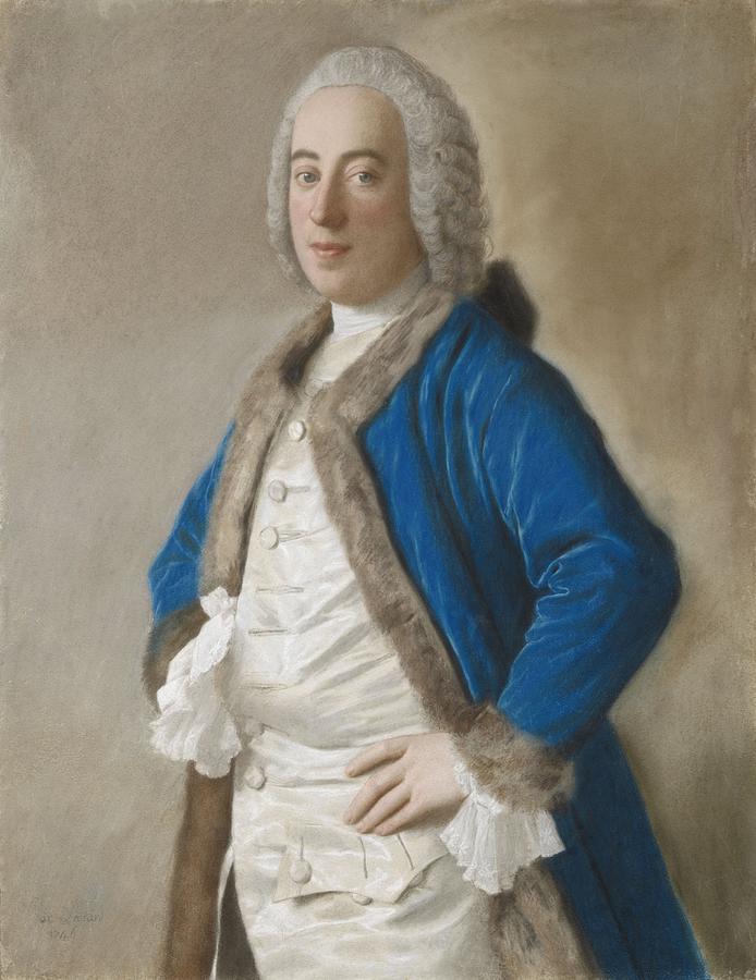 Portrait of Joseph Bouer, merchant of Genoa, Jean-Etienne Liotard, 1746 Painting by Celestial Images