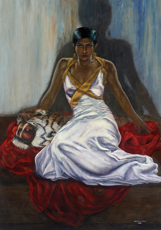 Music Painting - Portrait of Josephine Baker by Sylvia Castellanos