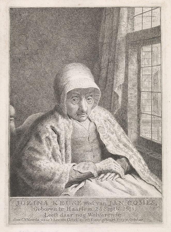 Portrait of Jozina Keuse, Cornelis van Noorde, 1773 Painting by ...