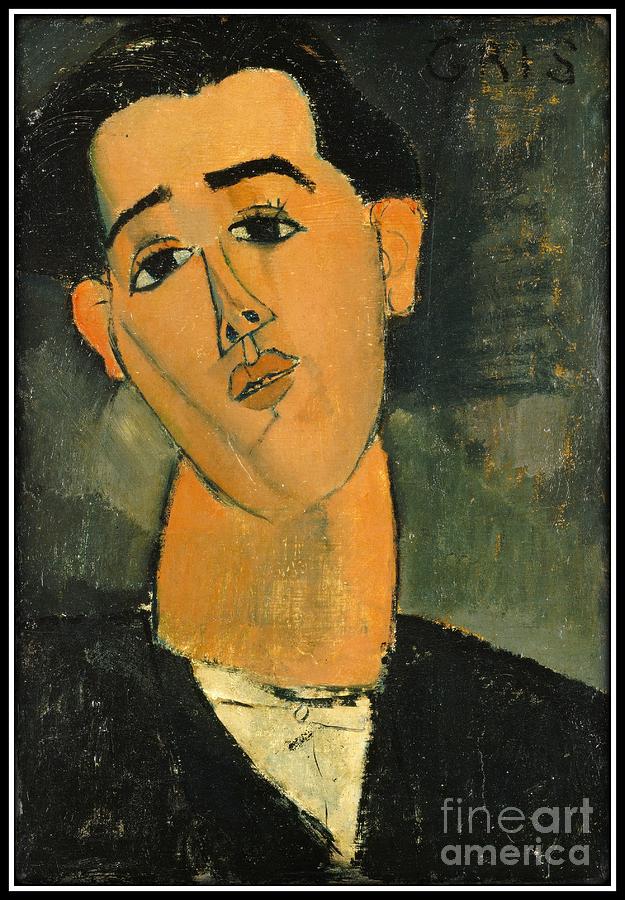 Portrait Of Juan Gris Painting by Modigliani - Fine Art America