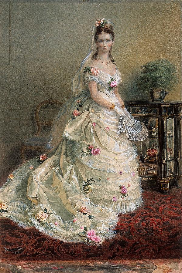 Portrait of Julie Farmer, 1874, England, by Nicholas Chevalier. Painting by Celestial Images
