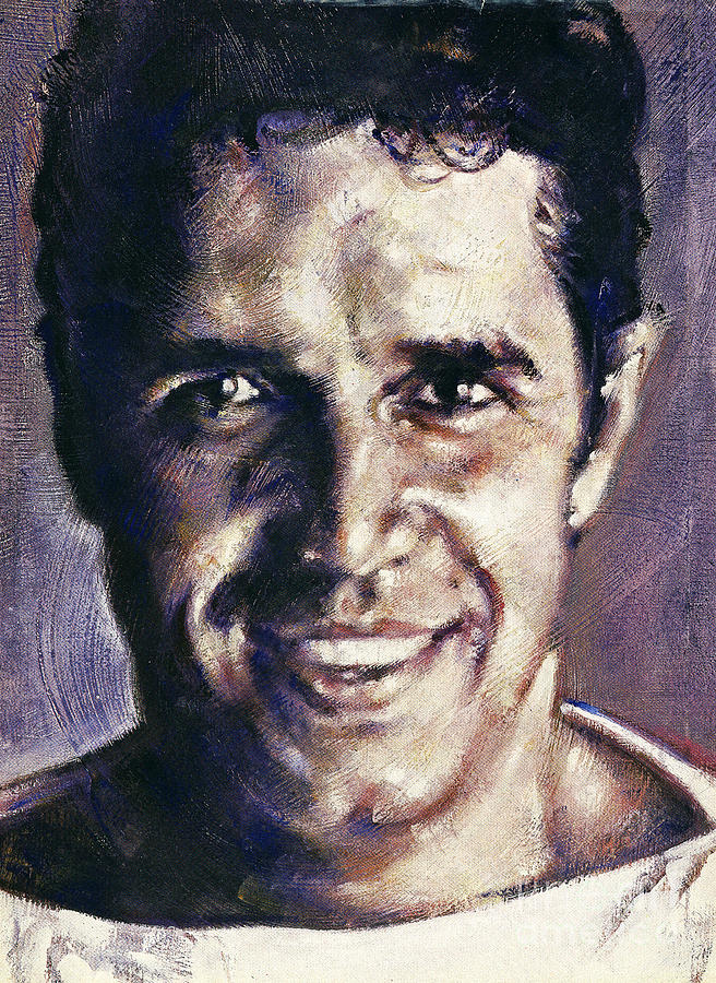 Portrait of Julien Clerc Painting by Ritchard Rodriguez