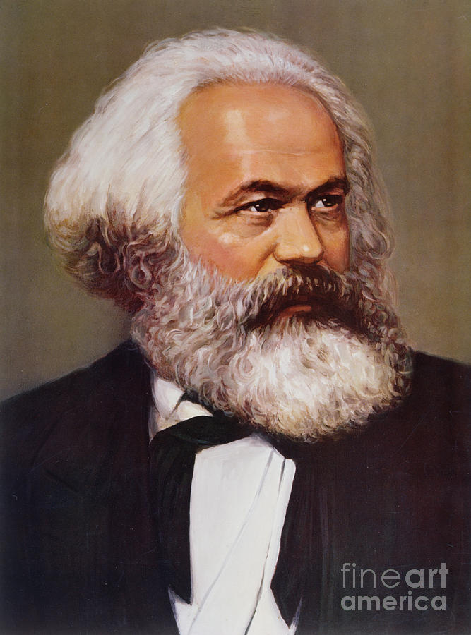 Portrait of Karl Marx Painting by Unknown