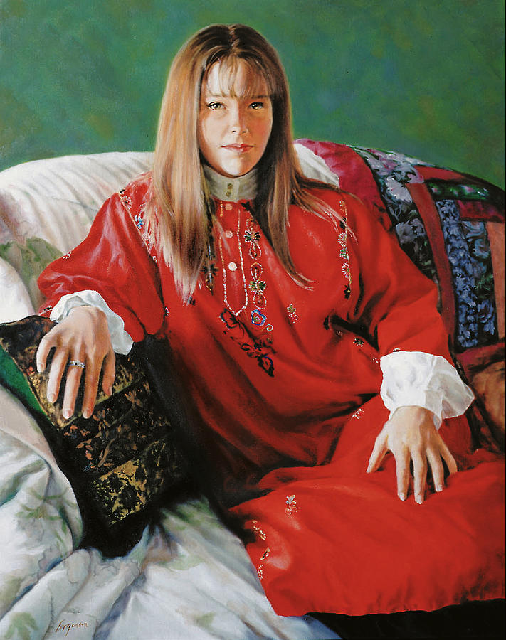 Portrait of Katie Painting by Richard Ferguson