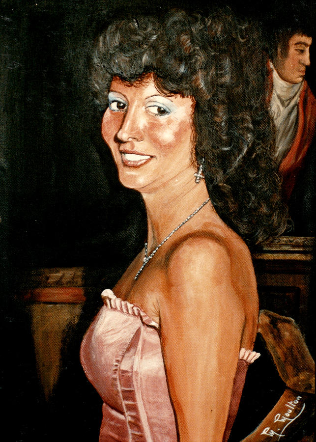 Portrait Of Kay In Pink Dress Painting by Mackenzie Moulton