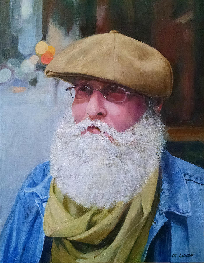 Oil Portrait Painting - Portrait of Kenn Lubin by Mark Lunde