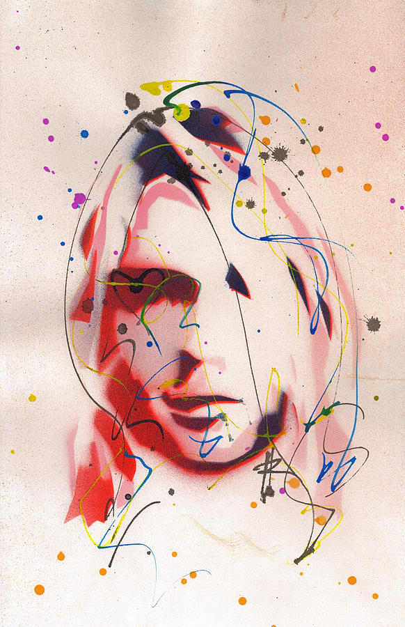 Kurt Cobain Painting - Portrait of Kurt Cobain by Ryan Hopkins