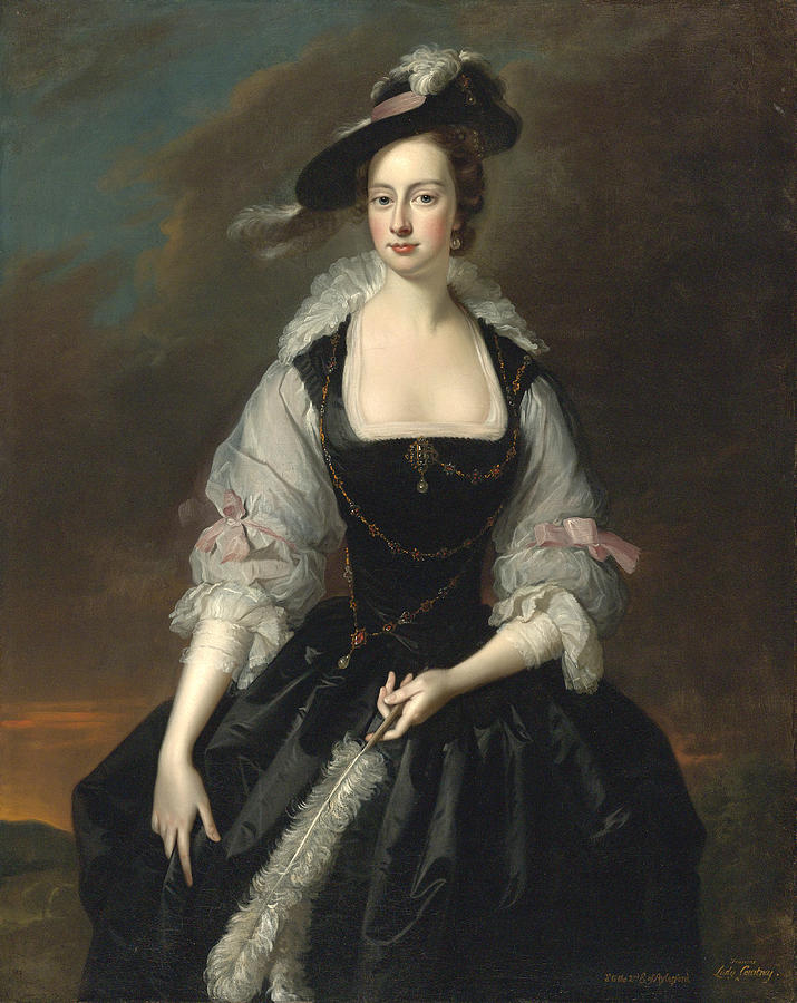 Portrait of Lady Frances Courtenay Painting by Thomas Hudson
