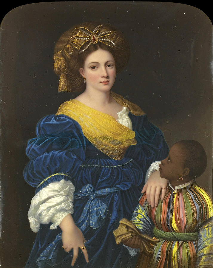 Portrait of Laura dei Dianti after Titian Painting by Henry Bone - Pixels