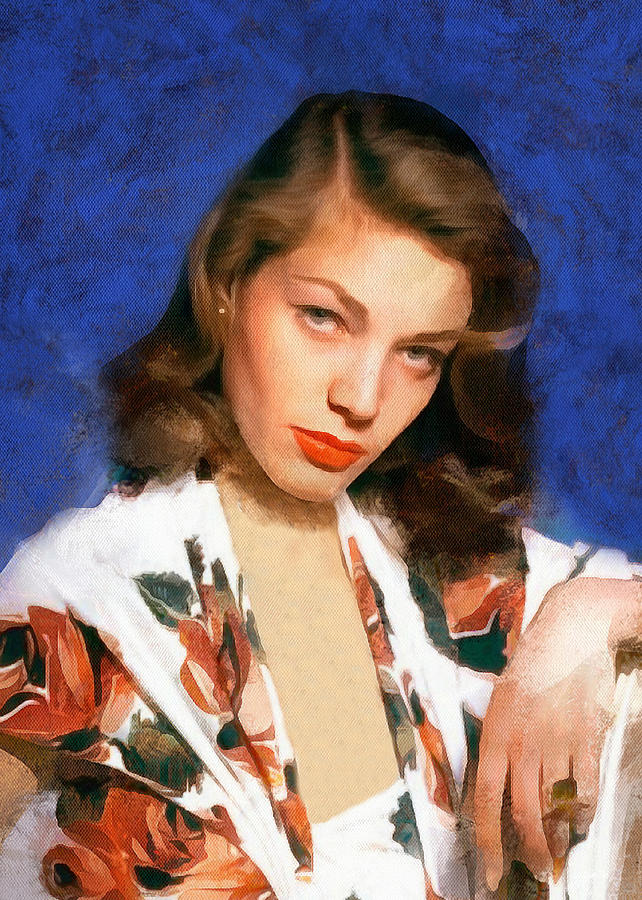 Portrait of Lauren Bacall Digital Art by Charmaine Zoe