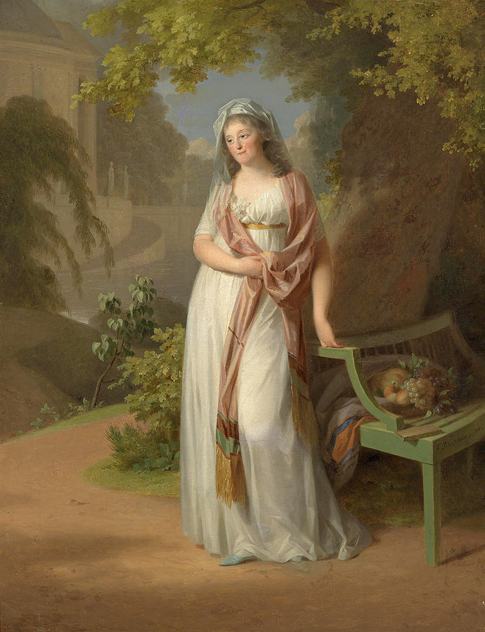 Beautiful Painting - Portrait of Luise von Anhalt-Dessau by Johann Friedrich August Tischbein