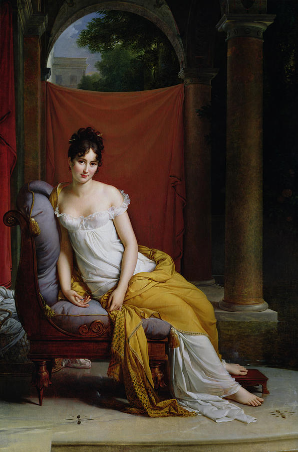 Portrait Painting - Portrait of Madame Recamier by Francois Gerard