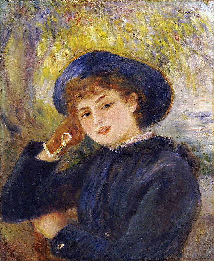 Spring Painting - Portrait Of Madamoiselle Demarsy by Auguste Renoir