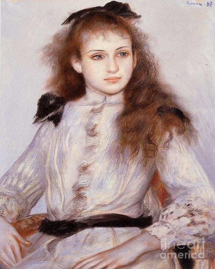 Pierre-auguste Renoir Painting - Portrait of Madeleine Adam by MotionAge Designs